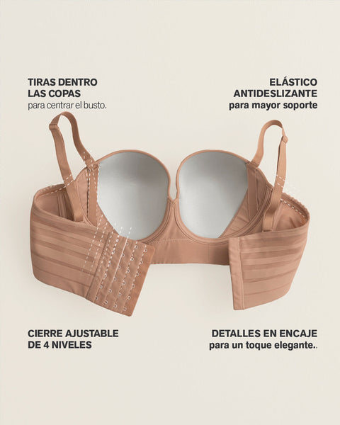 Brasier tipo bustier support strapless#color_857-cafe