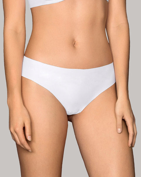 Paquete x5 calzones brasilera invisible ultraplano sin elásticos y de pocas costuras#color_000-blanco