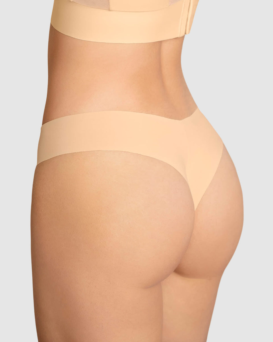Calzón brasilera invisible ultraplano sin elásticos y de pocas costuras