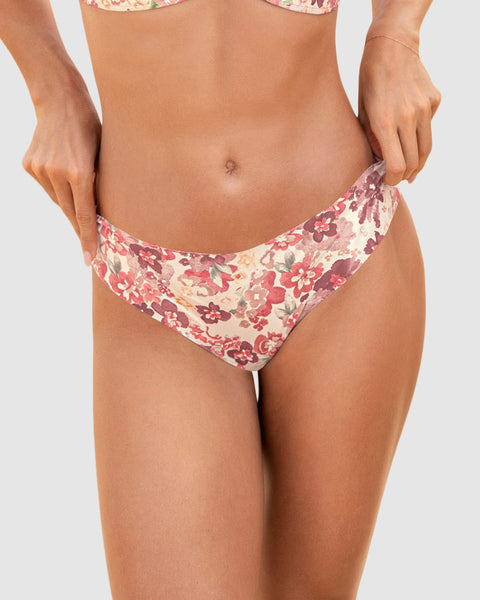 Calzón brasilera invisible ultraplano sin elásticos y de pocas costuras#color_b91-estampado-flores