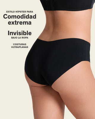 Calzón hípster invisible ultraplano sin elásticos y de pocas costuras#color_785-negro