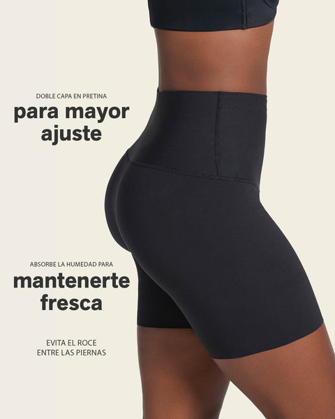 Short de control de abdomen y cintura que disimula la celulitis#color_700-negro