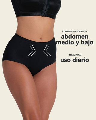 Calzón clásico efecto invisible de control fuerte en abdomen#color_700-negro