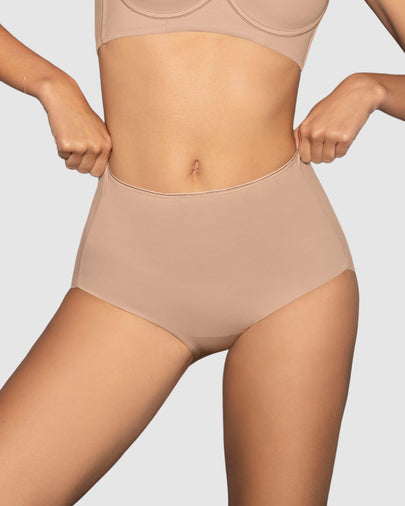Calzón clásico efecto invisible de control fuerte en abdomen#color_802-cafe-claro