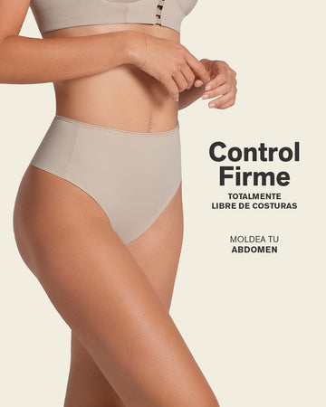 Calzón faja brasilera de control fuerte tiro alto#color_802-cafe-claro