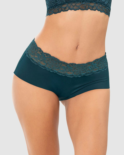 Calzón hípster en tela ultraliviana con franja de encaje#color_249-verde-oscuro