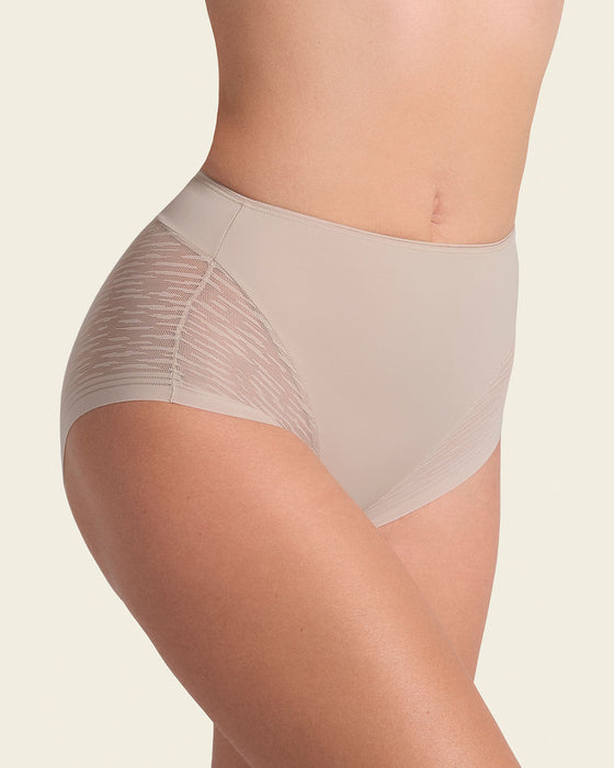 Calzón faja clásico invisible con transparencias en glúteos y laterales#color_802-cafe-claro