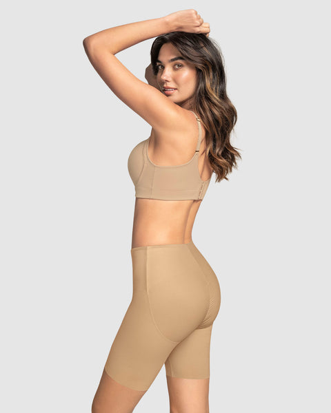 Calzón short invisible de control de abdomen efecto levanta cola#color_801-cafe-medio