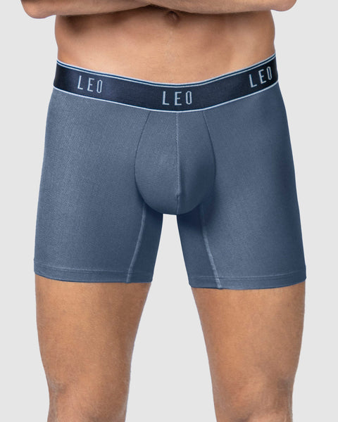 Bóxer medio diseño ergonómico ultrafresco y cómodo en microfibra#color_085-azul-oscuro