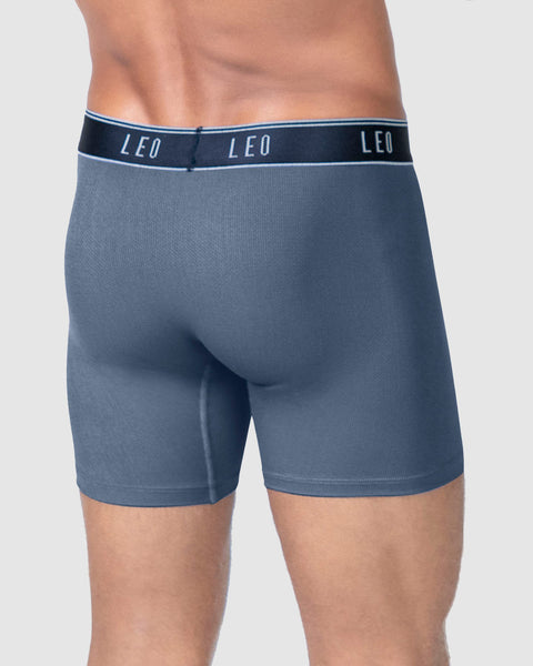 Bóxer medio diseño ergonómico ultrafresco y cómodo en microfibra#color_085-azul-oscuro