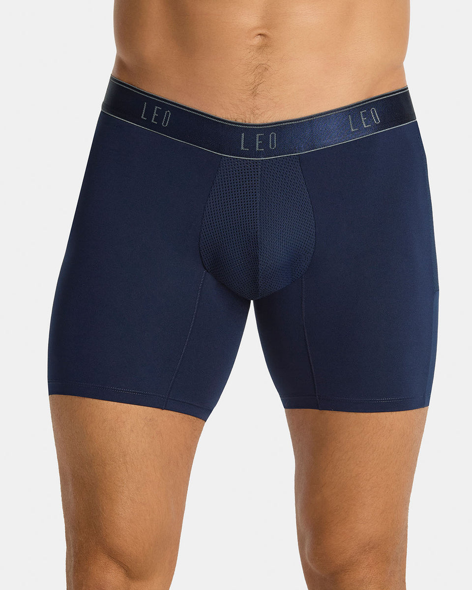 Bóxer deportivo largo con bolsillo lateral en microfibra