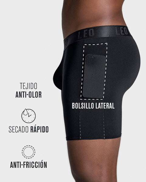 Bóxer deportivo largo con bolsillo lateral en microfibra#all_variants