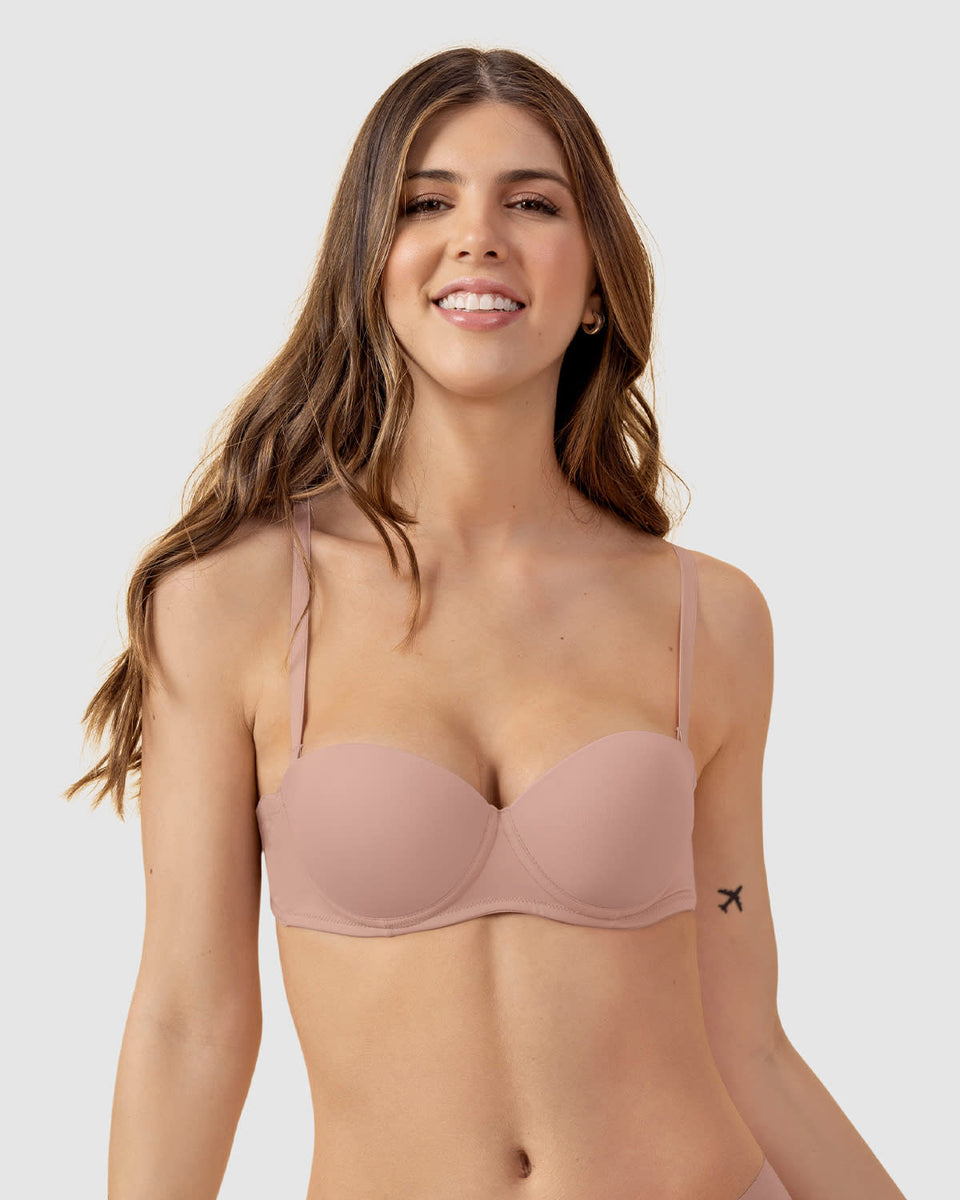 Brasier strapless con realce incorporado