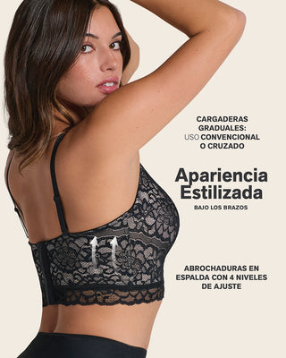 Brasier tipo bustier sexy support con cubrimiento de espalda#color_700-negro