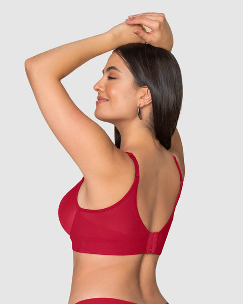 Brasier memory bustier triangular de realce alto y buen cubrimiento#color_309-rojo