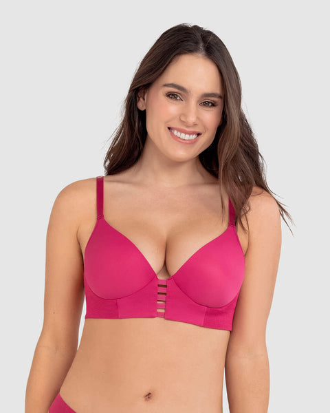 Brasier triangular de realce alto y buen cubrimiento Memory Bustier#color_311-fucsia