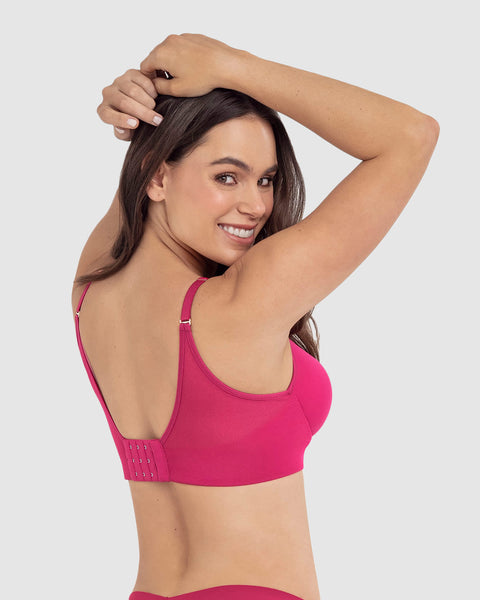 Brasier triangular de realce alto y buen cubrimiento Memory Bustier#color_311-fucsia