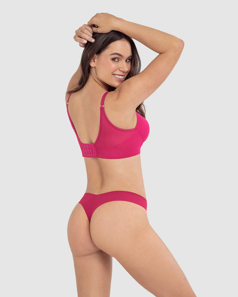 Brasier triangular de realce alto y buen cubrimiento Memory Bustier#color_311-fucsia