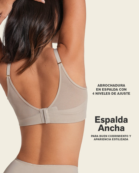Brasier triangular de realce alto y buen cubrimiento Memory Bustier#color_299-rosa-claro