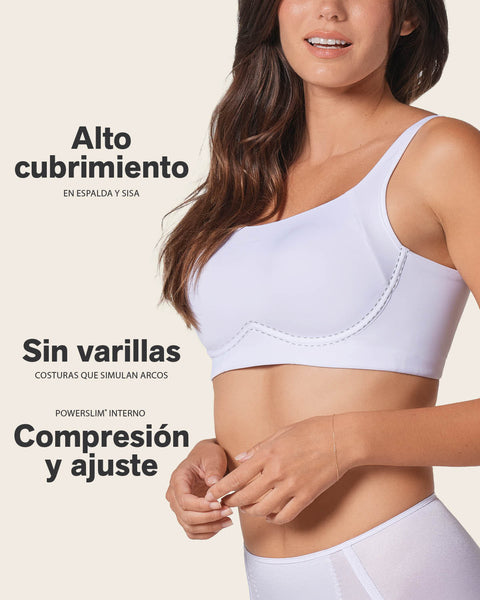 Brasier sin arco ultracómodo de alto soporte y cubrimiento everyday bra#color_000-blanco