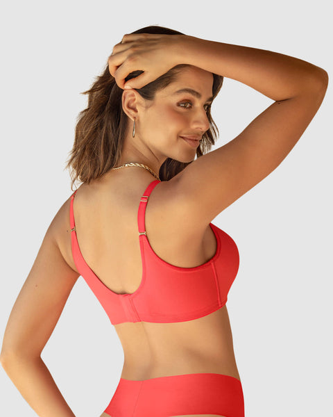 Brasier sin arco de realce alto incorporado Magical Bra#color_204-coral-medio