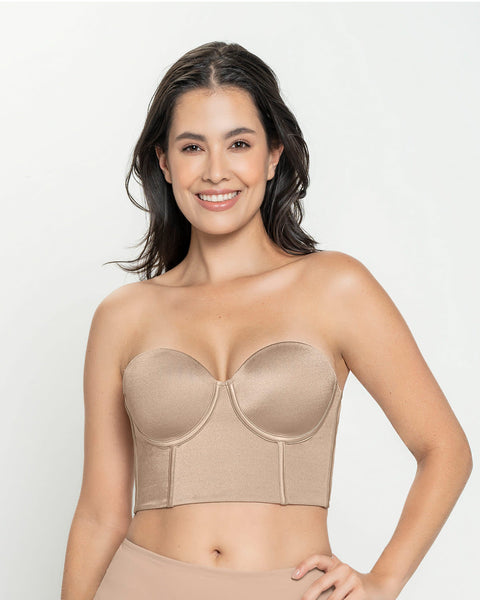 Brasier tipo bustier ideal como strapless#color_802-cafe-claro