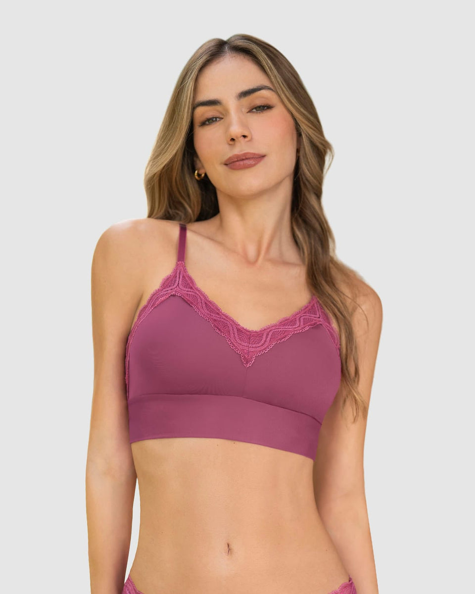 Bralette cómodo y suave con buen cubrimiento en espalda