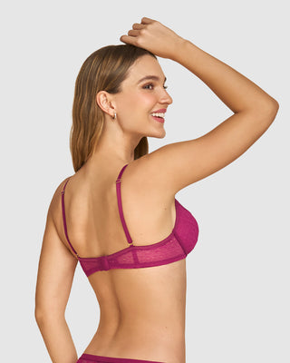 Bralette con arco en encaje liviano y suave#color_455-morado-oscuro