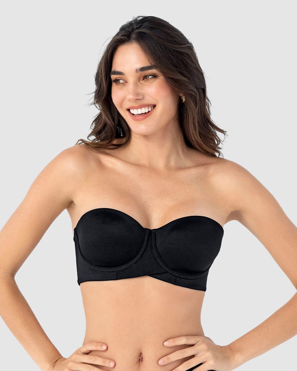 Brasier strapless ideal para busto mediano y grande