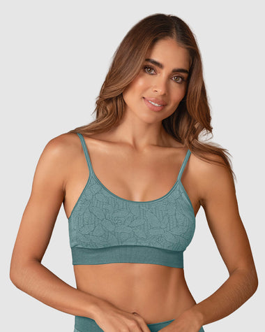 Top en animal print ultraligero en tecnología seamless#color_a36-verde-medio-estampado