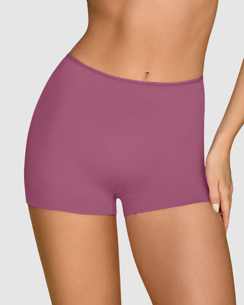 Calzón tipo bóxer efecto invisible en piernas#color_402-morado
