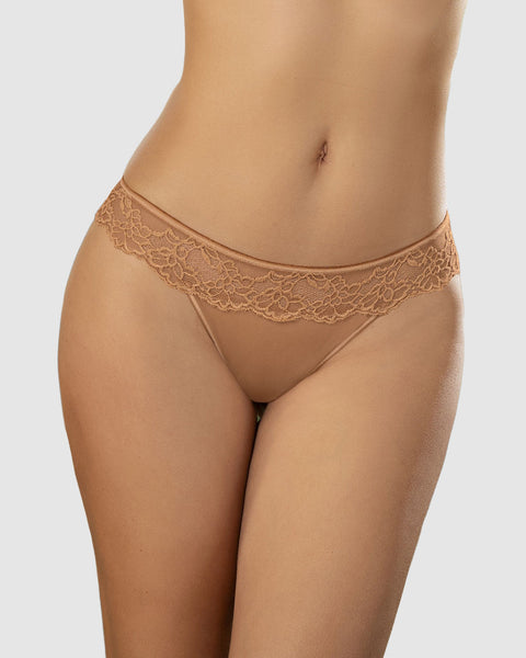 Calzón cachetero en encaje y tul increíblemente sexy#color_206-ocre