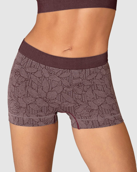 Bóxer animal print tecnología seamless de total comodidad#color_a97-vinotinto-estampado