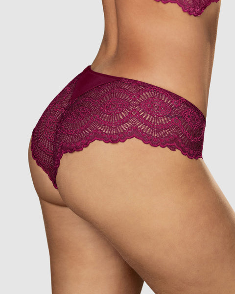 Calzón cachetero, en tela lisa y encaje#color_a97-vino