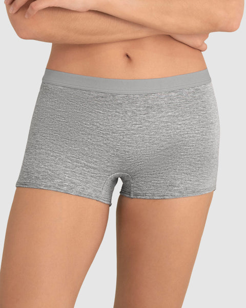 Bóxer en algodón jaspe tiro medio#color_288-gris-jaspe