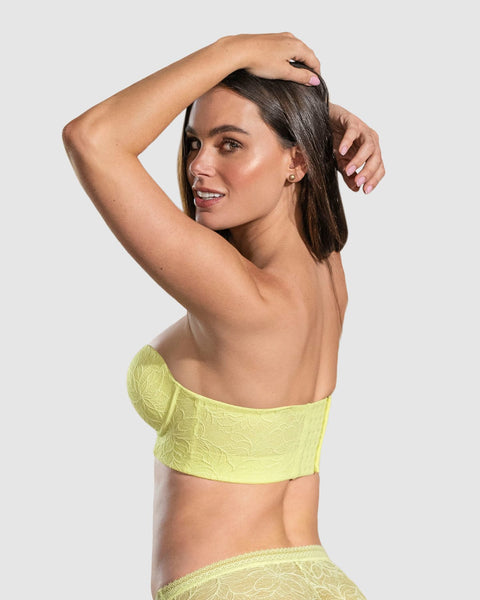 Strapless bustier 360° de perfección en encaje#color_696-verde-claro