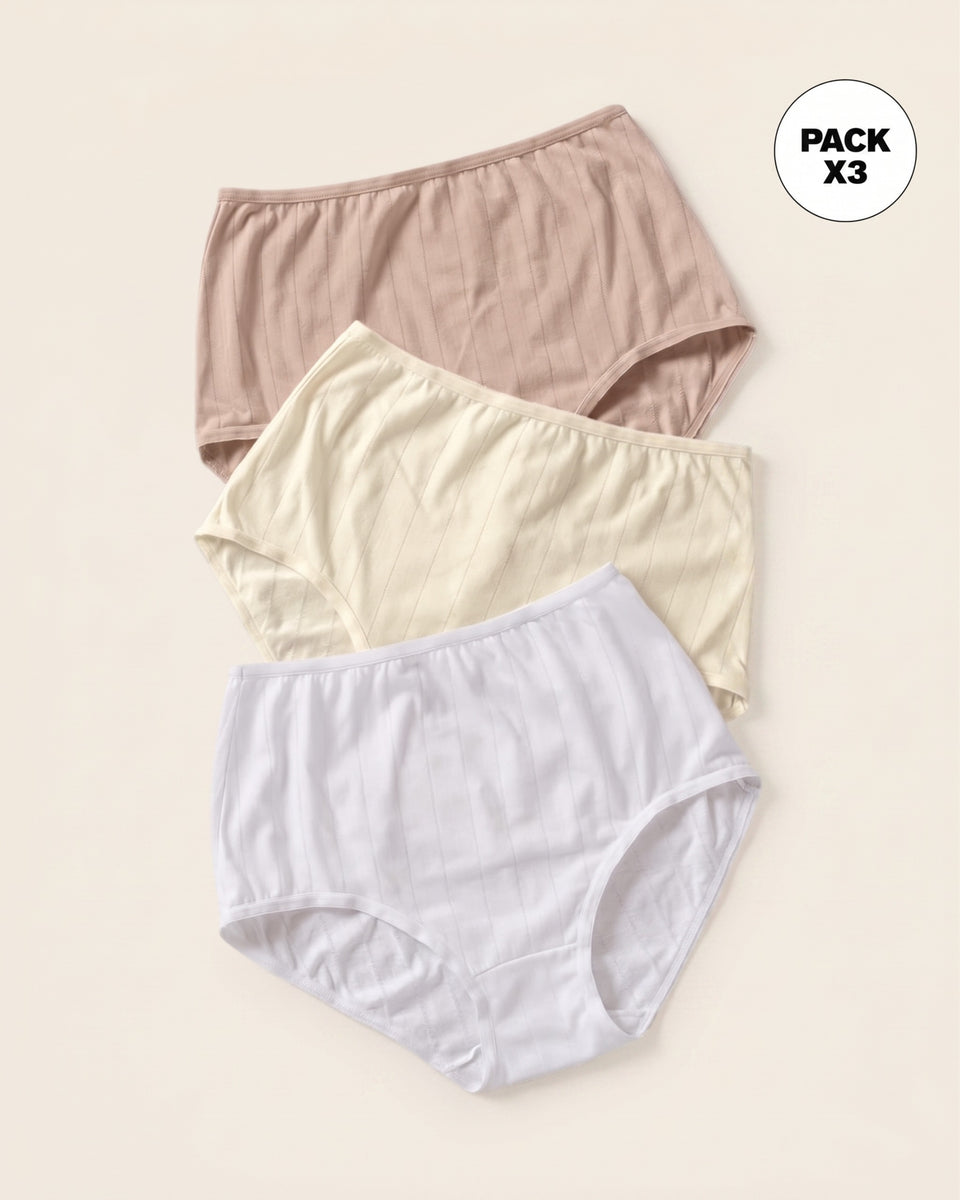 Paquete x 3 calzones clásicos con excelente cubrimiento
