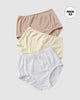Paquete x 3 calzones clásicos con excelente cubrimiento#color_s06-cafe-blanco-marfil