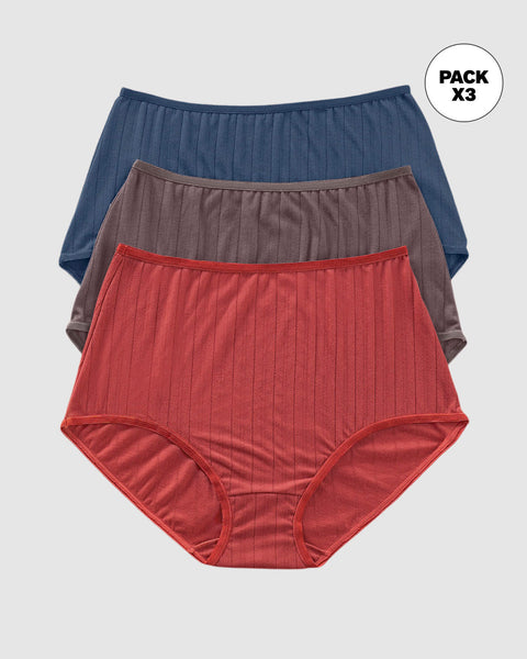 Clazones Ropa Paquete x 3 calzones clásicos con excelente cubrimiento | Leonisa Perú