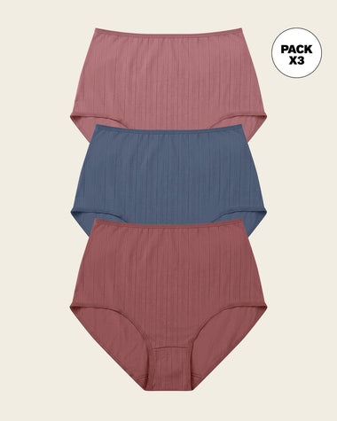 Paquete x 3 calzones clásicos con excelente cubrimiento#color_s29-azul-rosa-vino