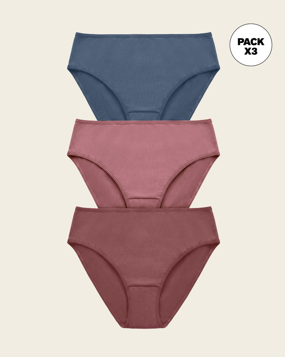 Paquete x 3 calzones tipo bikini con buen cubrimiento