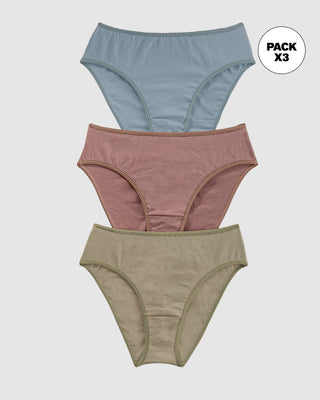 Paquete x 3 calzones tipo bikini con buen cubrimiento#color_s35-azul-claro-cafe-medio-verde-medio