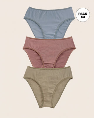 Paquete x 3 calzones tipo bikini con buen cubrimiento#color_s35-azul-claro-cafe-medio-verde-medio