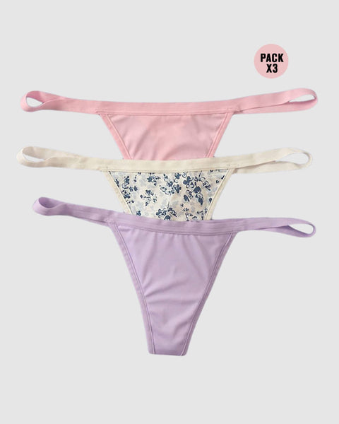 Paquete x 3 tangas brasileras descaderadas#color_s41-rosa-pastel-lila-estampado