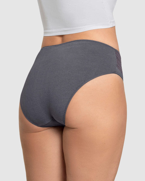 Paquete x 3 Calzones tipo Bikini Clásicos y Confortables#color_s31-palo-de-rosa-gris-claro-gris-oscuro