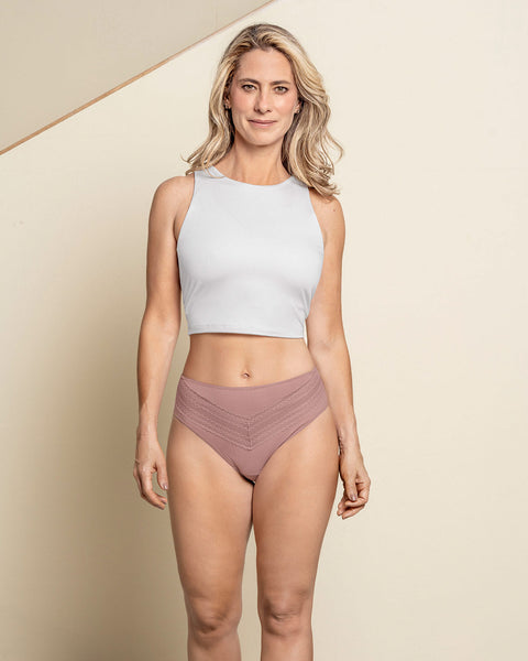 Paquete x 3 Calzones tipo Bikini Clásicos y Confortables#color_s31-palo-de-rosa-gris-claro-gris-oscuro