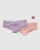 Paquete x 2 calzones cacheteros en encaje y tul#color_s43-rosado-lila