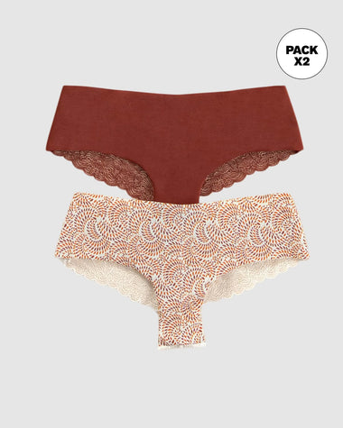 Calzones cacheteros descaderados. Paquete x 2#color_s47-estampado-hojas-terracota