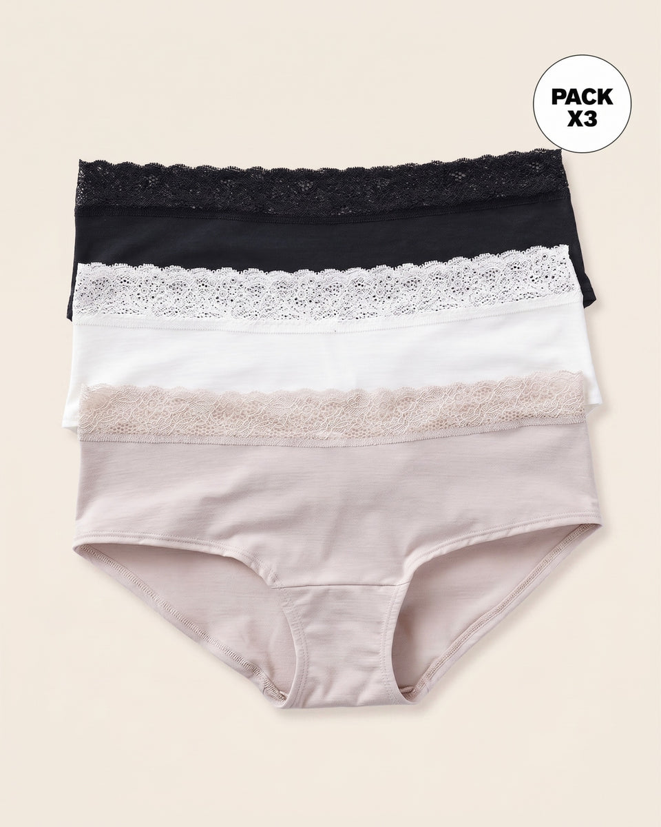 Paquete x3 calzones estilo hipster total comodidad
