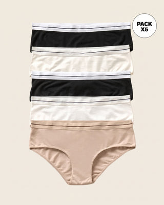 Paquete x 5 calzones estilo hipster#color_s12-perla-negro-cafe-claro